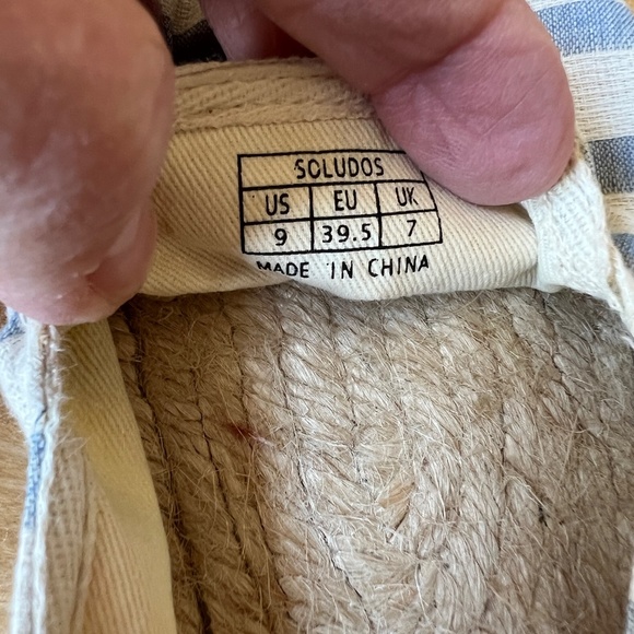 SOLUDOS A LA PLAGE TO THE BEACH NAUTICAL STRIPED ESPADRILLE COASTAL GRANDMA - Picture 6 of 11